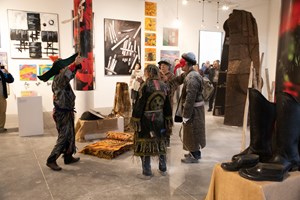 Opening Reception for Kyzyl Tractor Art Collective, ‘Focus Kazakhstan -Thinking Collections: Telling Tales’, ACAW Signature Exhibition, Mana Contemporary, Jersey City (14 October 2018). Courtesy Asia Contemporary Art Week. Photo: Michael Wilson.
